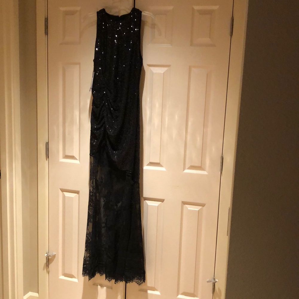 Marciano Gown Black Sequins Lace sz L